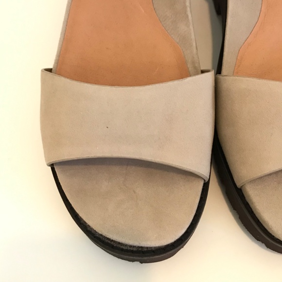 GENTLE SOULS Comfort Sandals Leather Slip On Anja Mushroom Women’s Size 9 EU 40 - Picture 5 of 16